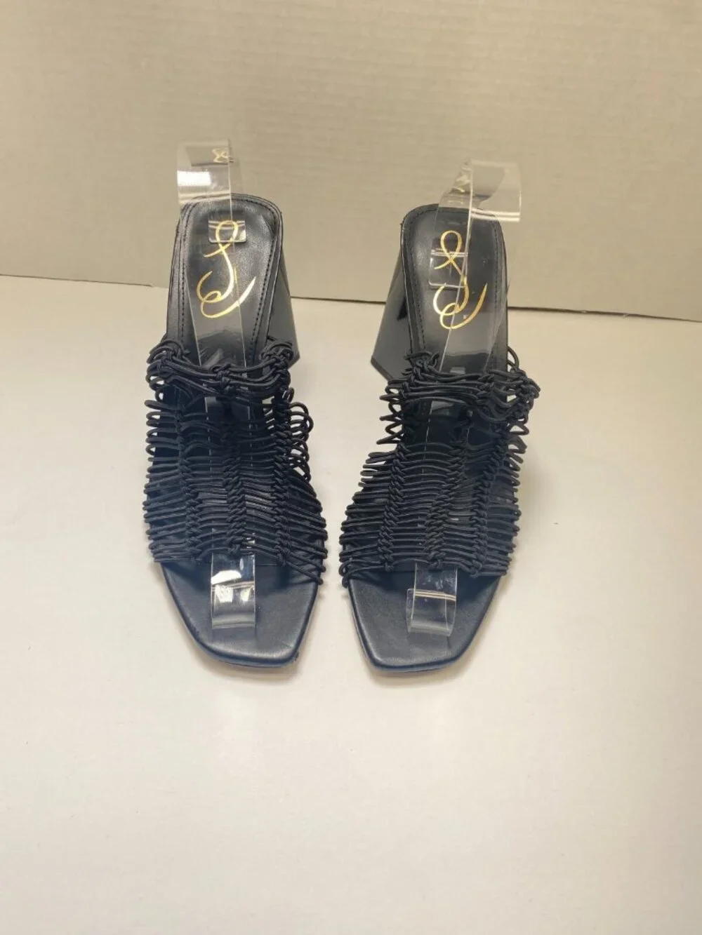 SAM EDELMAN Women's Laurette Block-Heel Black Sandals sz 9